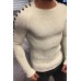 Men's Slim Long Sleeve Round Neck Sweater