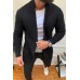 Men's Cardigan Sweater Fashion Striped Leisure Knit Jacket